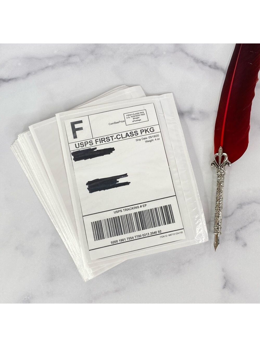 25 (7.5 X 5.5) Postage Invoice, Package Slip, Label Cover Pocket PRICE IS FIRM - Picture 9 of 9